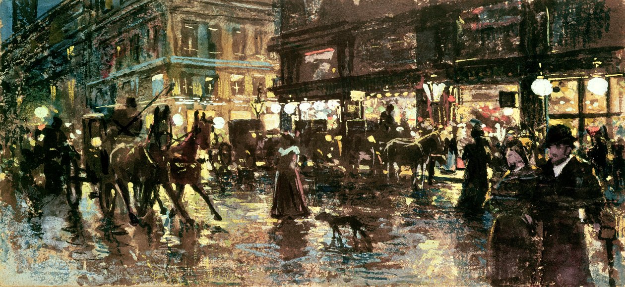 ال Ringstrasse في الليل ، فيينا بواسطة ماكسيميليان لينز