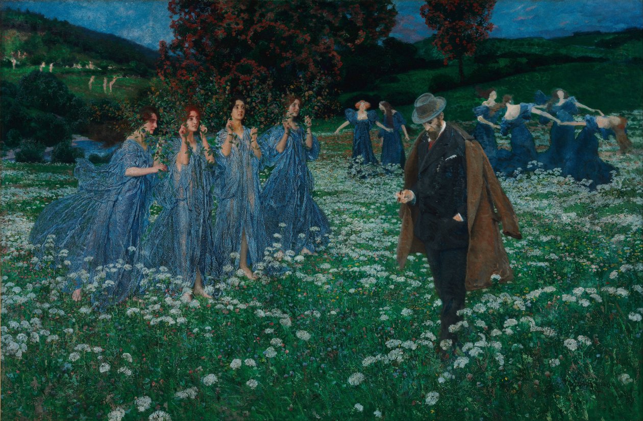 Un monde - عالم ، بقلم لينز ، ماكسيميليان (1860-1948). زيت على قماش بواسطة ماكسيميليان لينز