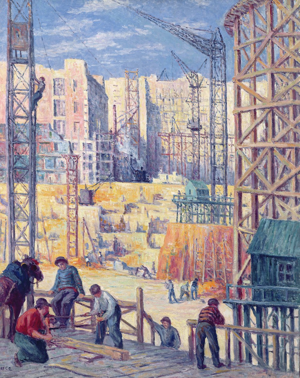 موقع البناء في باريس ، كواي دي باسي ، 1907 بواسطة ماكسيميلين لوس