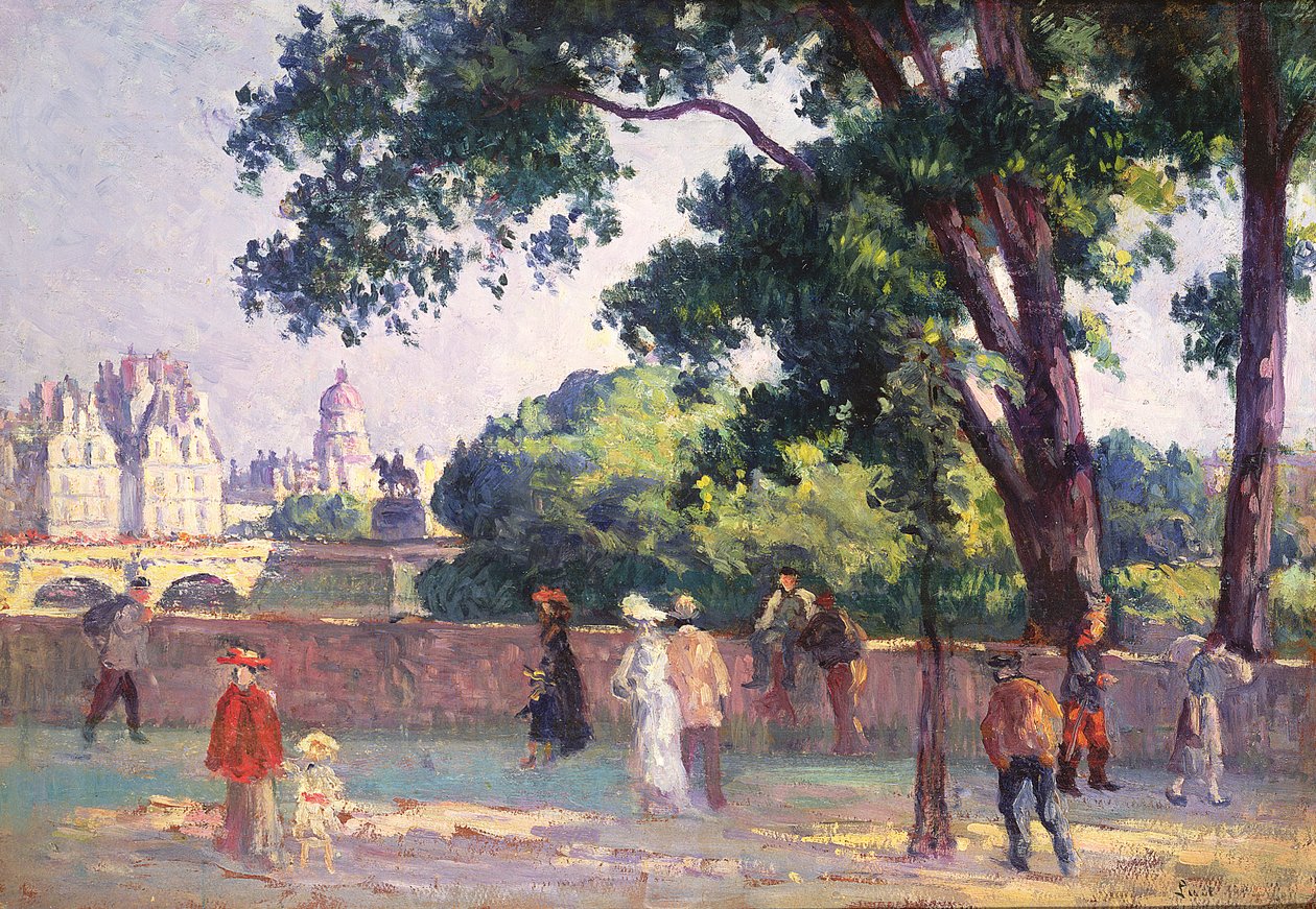 Quai de l&39;Institut و Place Dauphine يُرى من Quai du Louvre ، 1904 بواسطة ماكسيميلين لوس