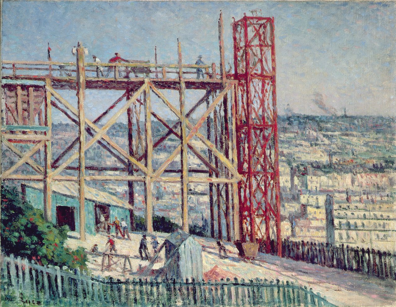 بناء Sacre Coeur ، c.1900 بواسطة ماكسيميلين لوس