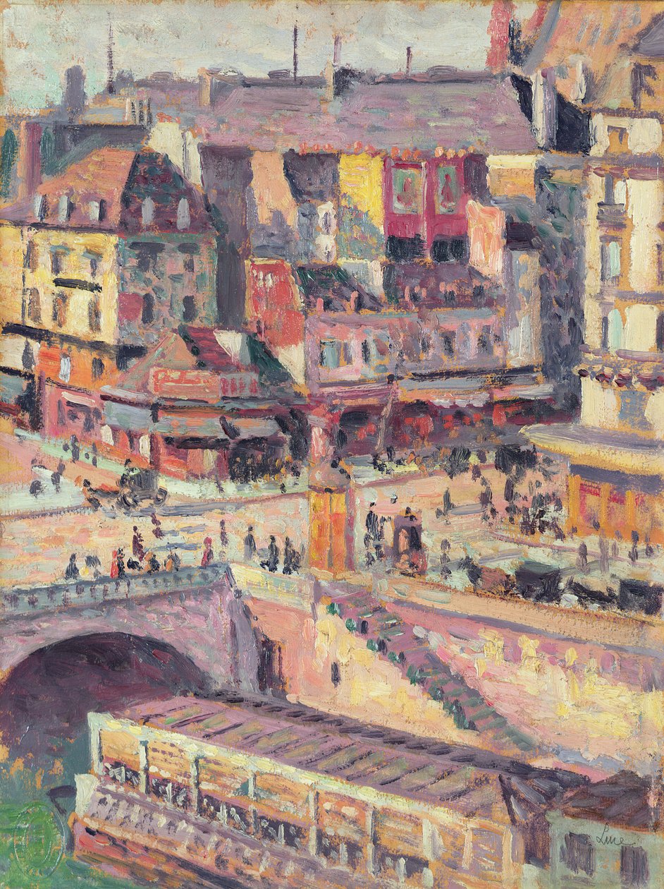 بونت سان ميشيل و Quai des Orfevres ، باريس ، c.1900-03 بواسطة ماكسيميلين لوس