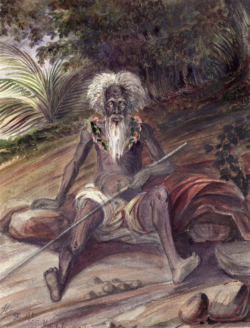 عجوز من جزر ماركيساس ، c.1842 بواسطة ماكسيميليان راديجيت