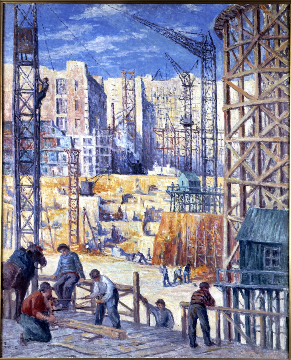 موقع بناء في باريس ، Quai de Passy ، 1907. بواسطة ماكسيميلين لوس