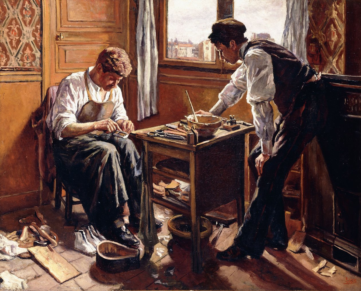 صانعو الأحذية ، الأخوان جيفورت ، 1884 بواسطة ماكسيميلين لوس