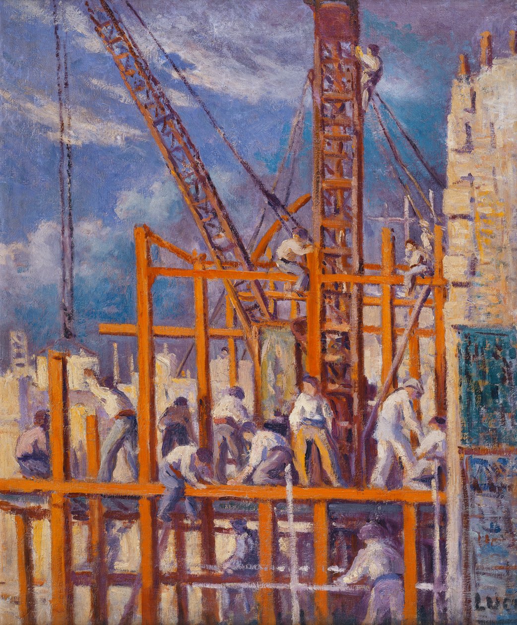 مواقع البناء في باريس ، Boulevard de la Madeleine ؛ The Chantiers de Paris، Boulevard de la Madeleine، بواسطة ماكسيميلين لوس