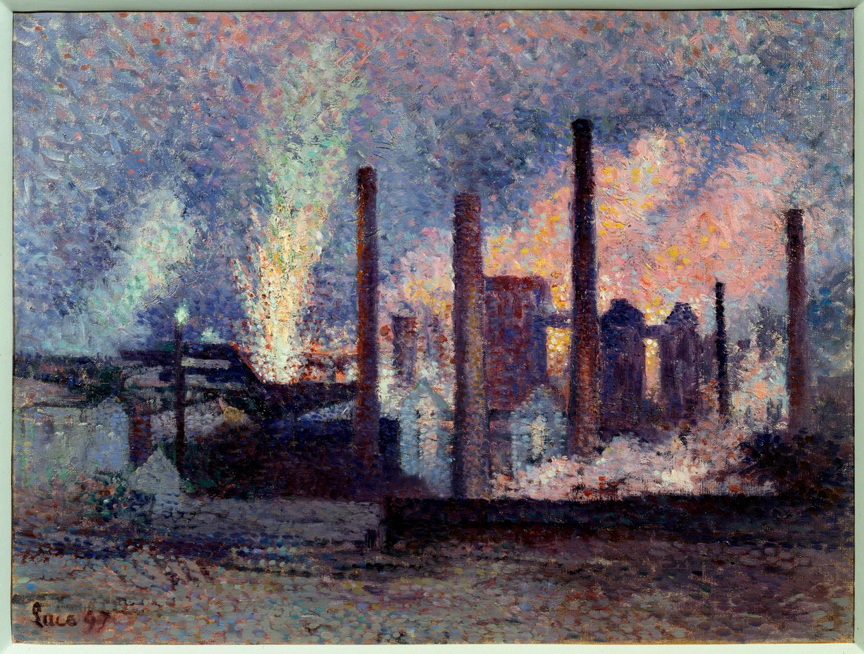 منظر لأعمال الصلب في شارلروا ، بلجيكا لوحة رسمها ماكسيميليان لوس (1858-1941) 1897 صن. 0،38x0،51 م باريس ، متحف دورسيه بواسطة ماكسيميلين لوس