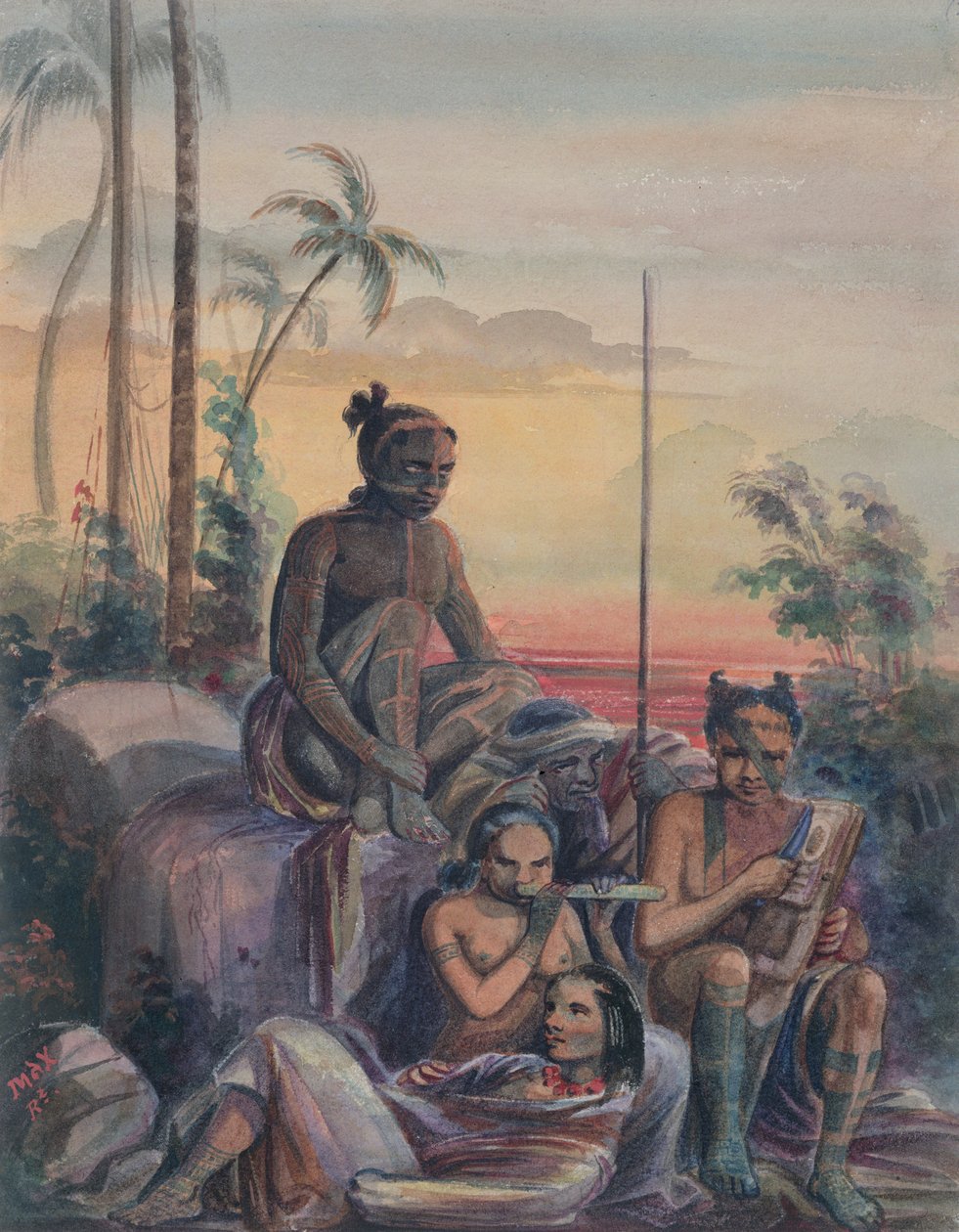 سكان جزر Marquesas ، c.1841-48 بواسطة ماكسيميليان راديجيت