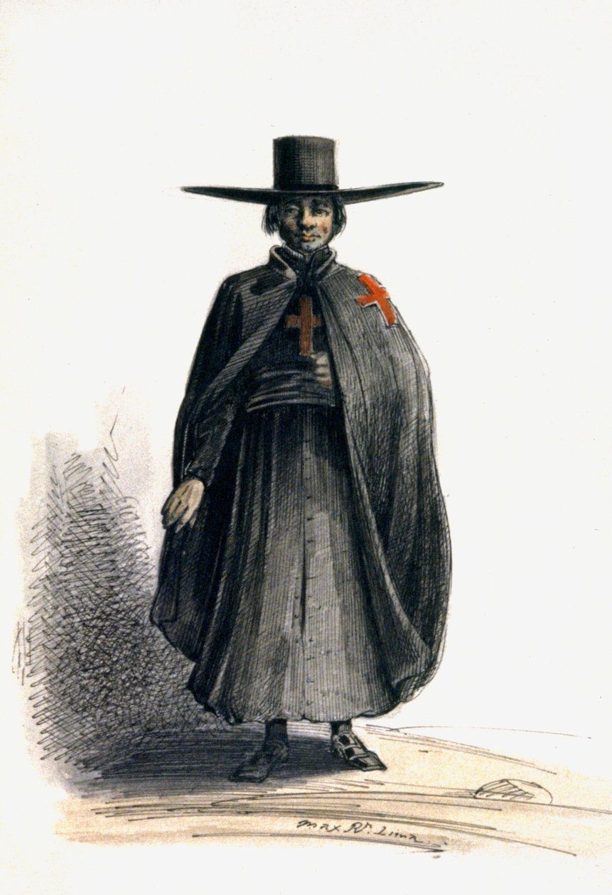 Missionaire au Perou ، حوالي 1840 (ألوان مائية) بواسطة ماكسيميليان راديجيت