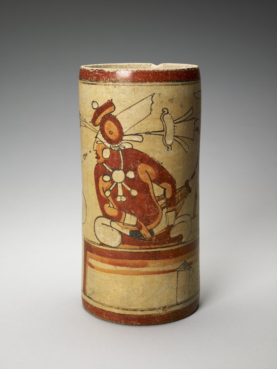 Vase with Presentation Scene, 600-900 AD (earthenware with slip) بواسطة المايا