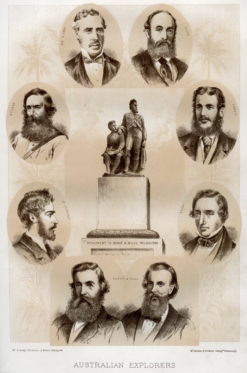 المستكشفون الأستراليون ، 1879 بواسطة ماكفارلين وإرسكين