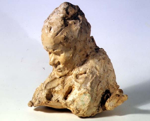 رأس رجل (شمع على الجبس) بواسطة ميداردو روسو