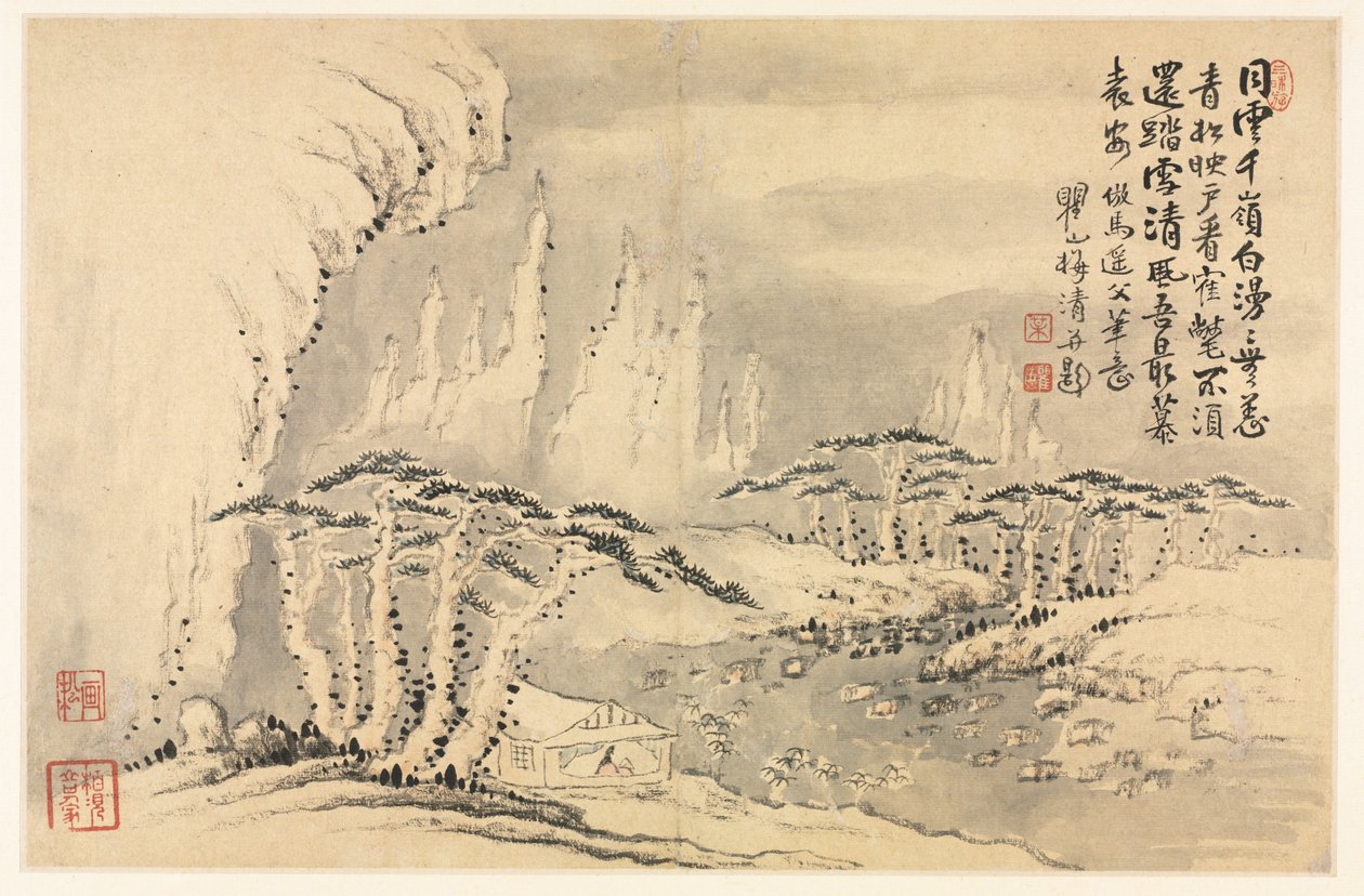 مناظر طبيعية بأنماط مختلفة بعد الأساتذة القدامى ، 1690. بواسطة مي تشينغ