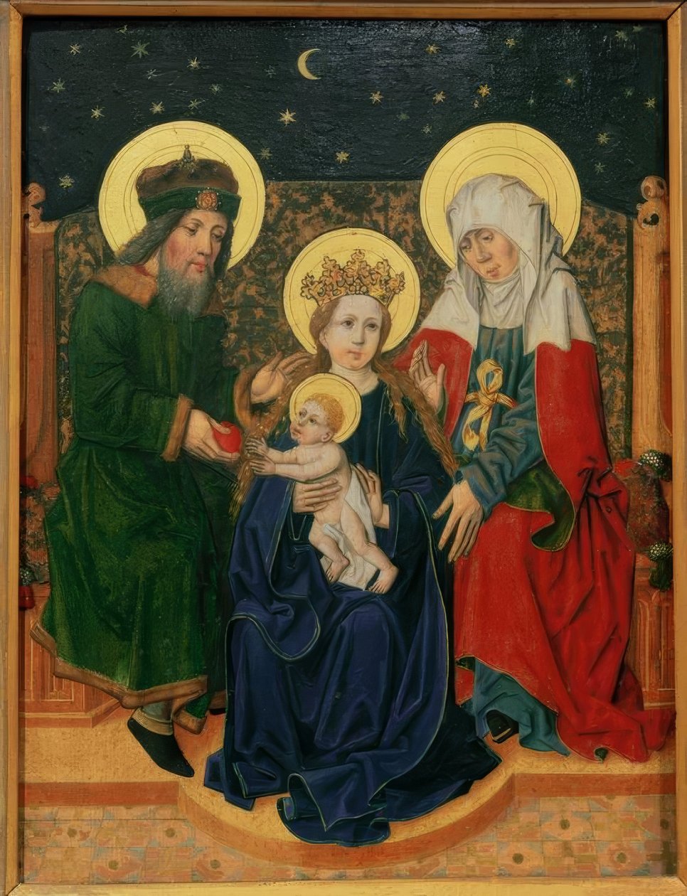 Maria mit Kind, Joachim u. Anna بواسطة سيد مذبح شباير