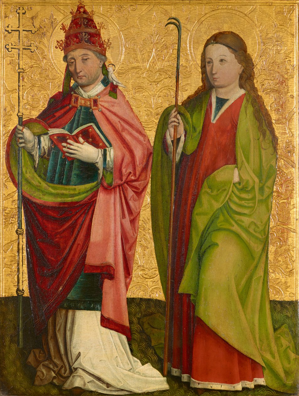 الجناح الأيمن لما يسمى Pretschlaipfer بالثلاثي: St. جريجور وأغاثي (من الداخل) ؛ جحيم ايراسموس وباربرا (في الخارج) بواسطة ماجستير في Grossgmain (ورشة عمل)