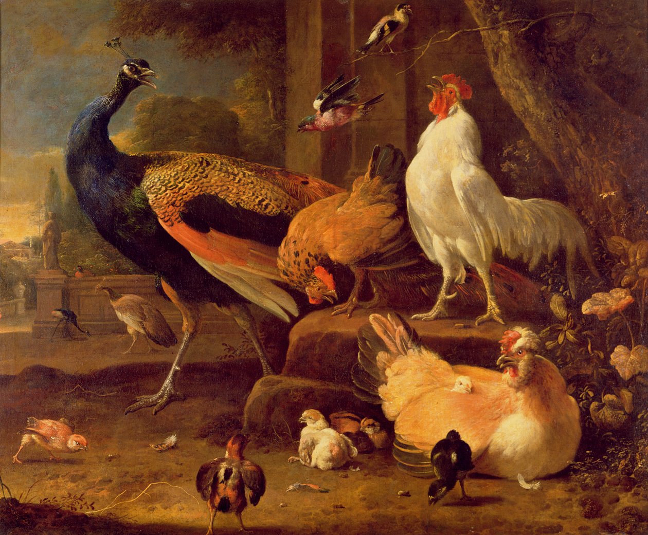 الدواجن ، ج .1670 بواسطة Melchior de Hondecoeter