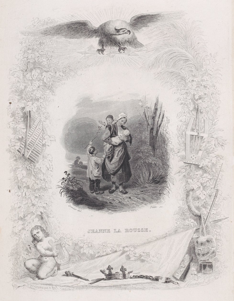 جين أحمر الشعر ، من أغاني بيرانغر ، 1829. بواسطة ملكيور بيرونارد