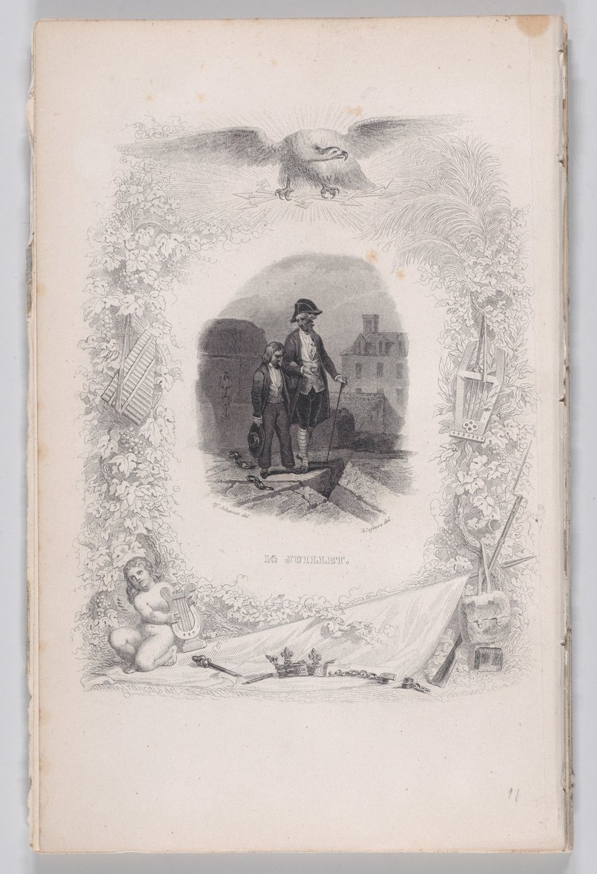 الرابع عشر من يوليو من أغاني بيرانغر ، 1829. بواسطة ملكيور بيرونارد
