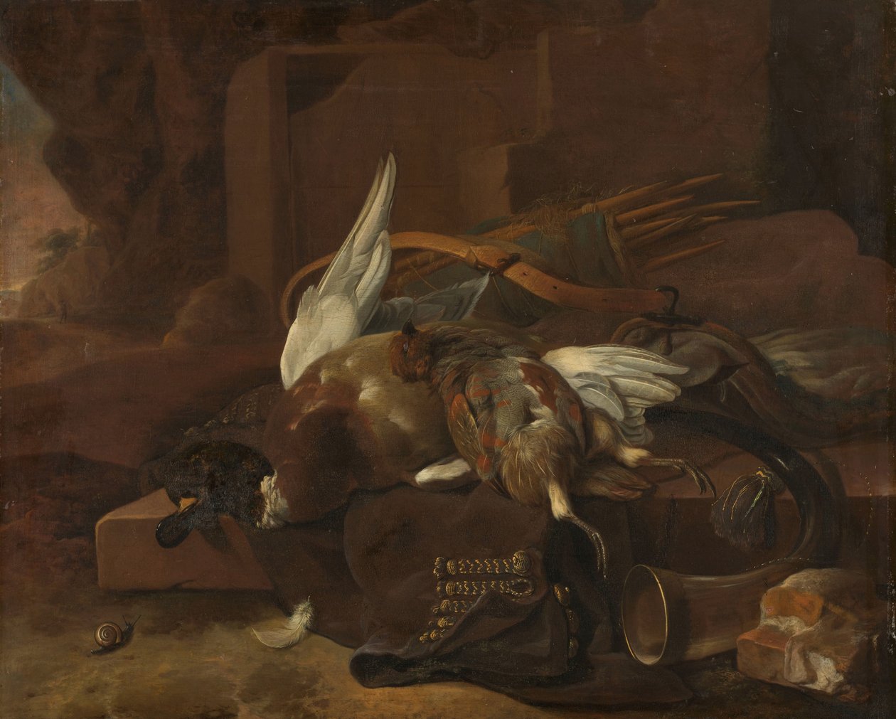 حقيبة الصياد بواسطة Melchior d'Hondecoeter