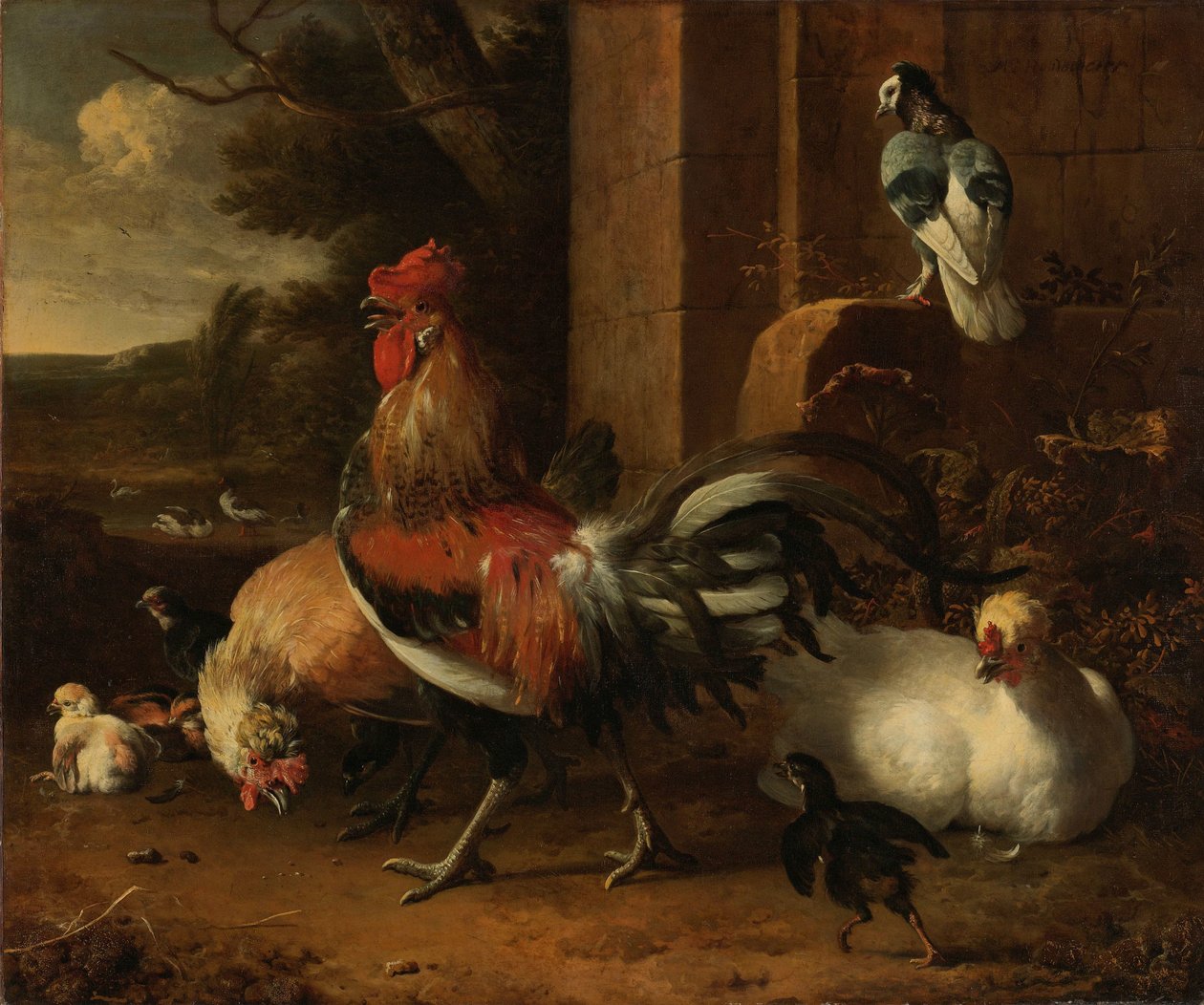 باحة دواجن بواسطة Melchior d'Hondecoeter