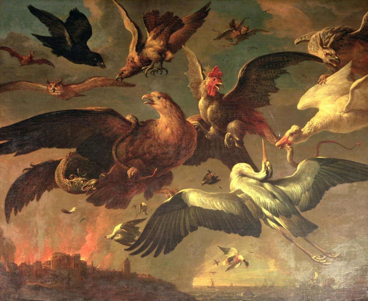 حروب وليام الثالث في الأراضي المنخفضة (انظر أيضًا 143658) بواسطة Melchior de Hondecoeter