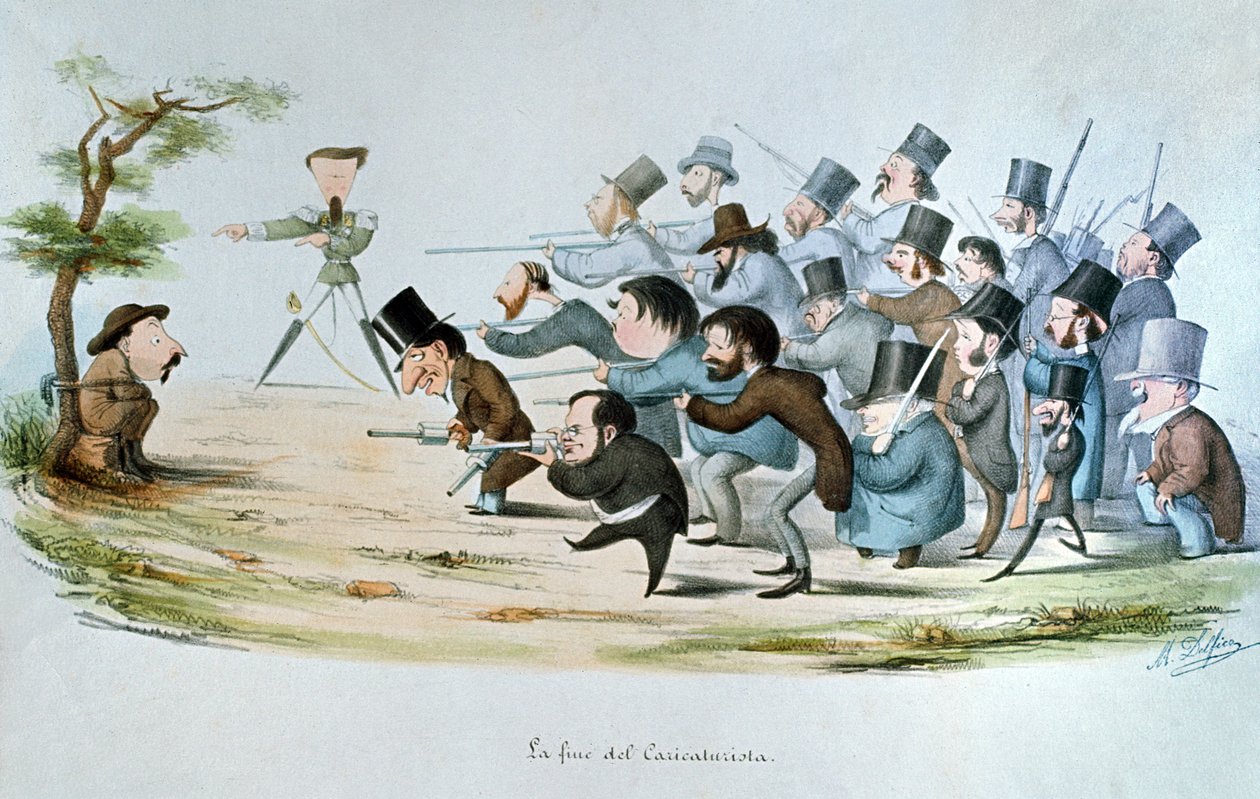 نهاية رسام كاريكاتير ، 1860 بواسطة ملكيور ديلفيكو