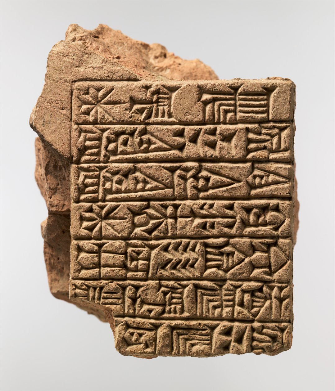 آجر كاسيتي منقوش عليه نقش إهدائي سومري لأداد شوما أوسر ، حوالي 1216-1187 قبل الميلاد (خزف) بواسطة بلاد ما بين النهرين