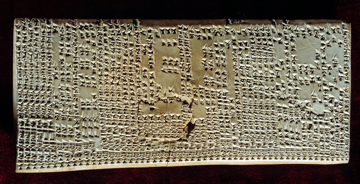 Oriental antiquite: medical tablet engraved with cuneiform writing drawn up after a liver examination for presages. Period Seleucide and Parthe (around 300 BC -200 AD). From Mesopotamia. Paris, Louvre Museum بواسطة بلاد ما بين النهرين