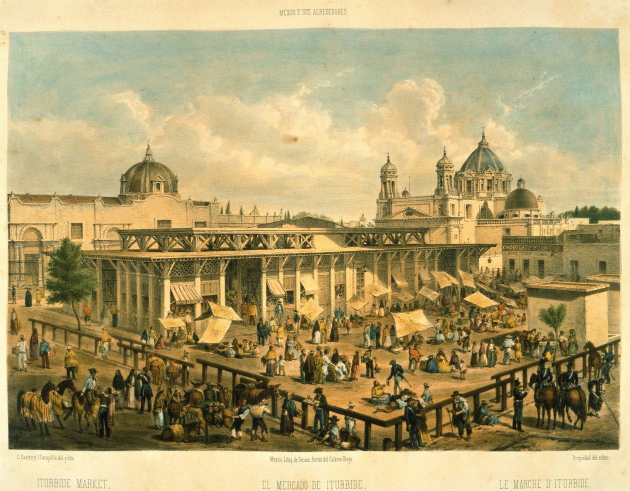 سوق Iturbide ، Old St. John Sq ، مكسيكو سيتي بواسطة المدرسة المكسيكية