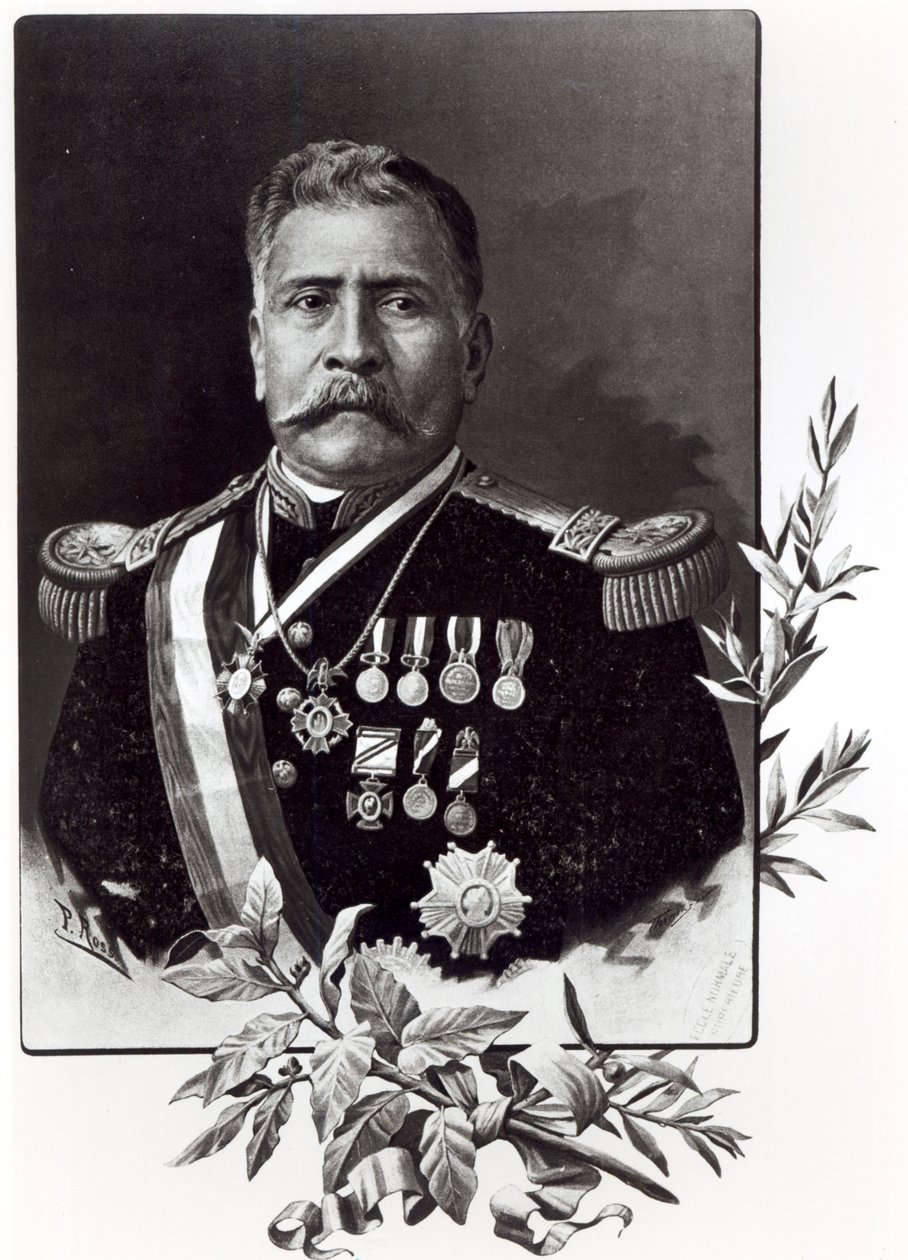 صورة بورفيريو دياز (1830-1915) بواسطة المدرسة المكسيكية