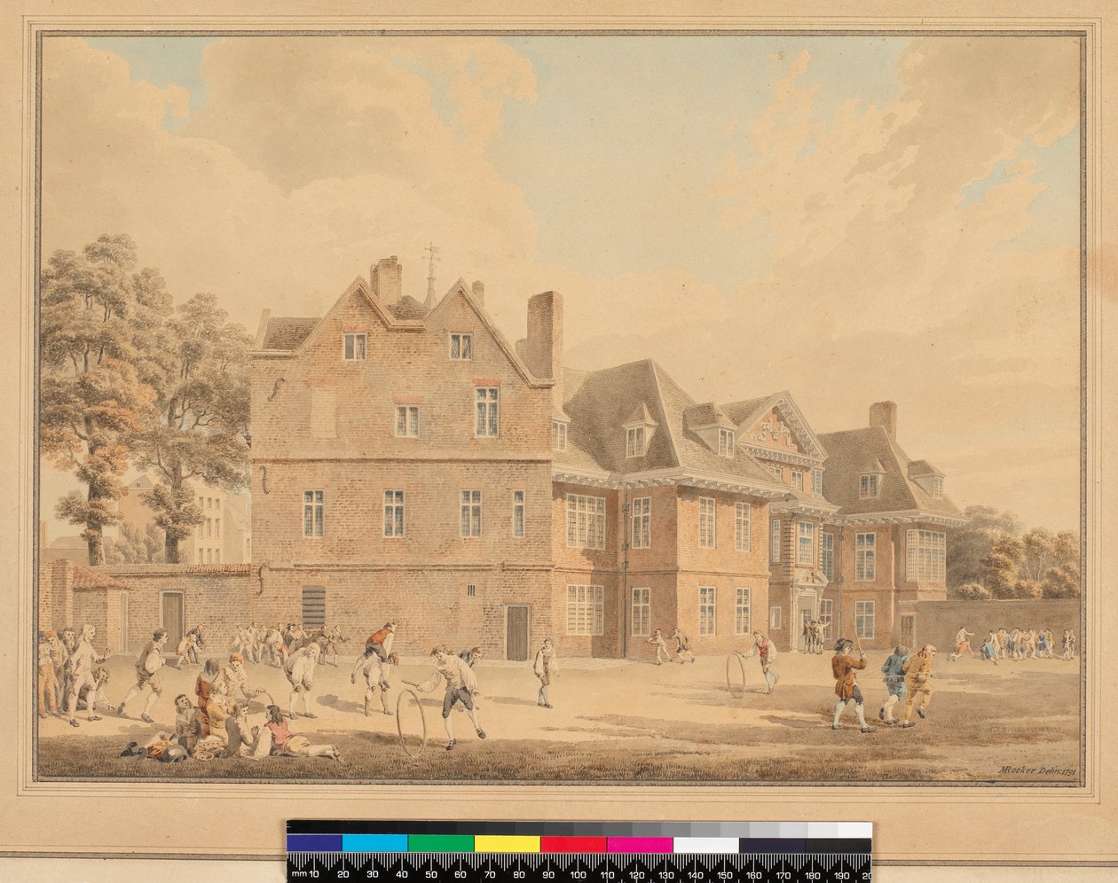 The Old Manor House ، Marylebone ، كمدرسة ، 1791 (قلم رصاص ومرحاض) بواسطة مايكل روكر