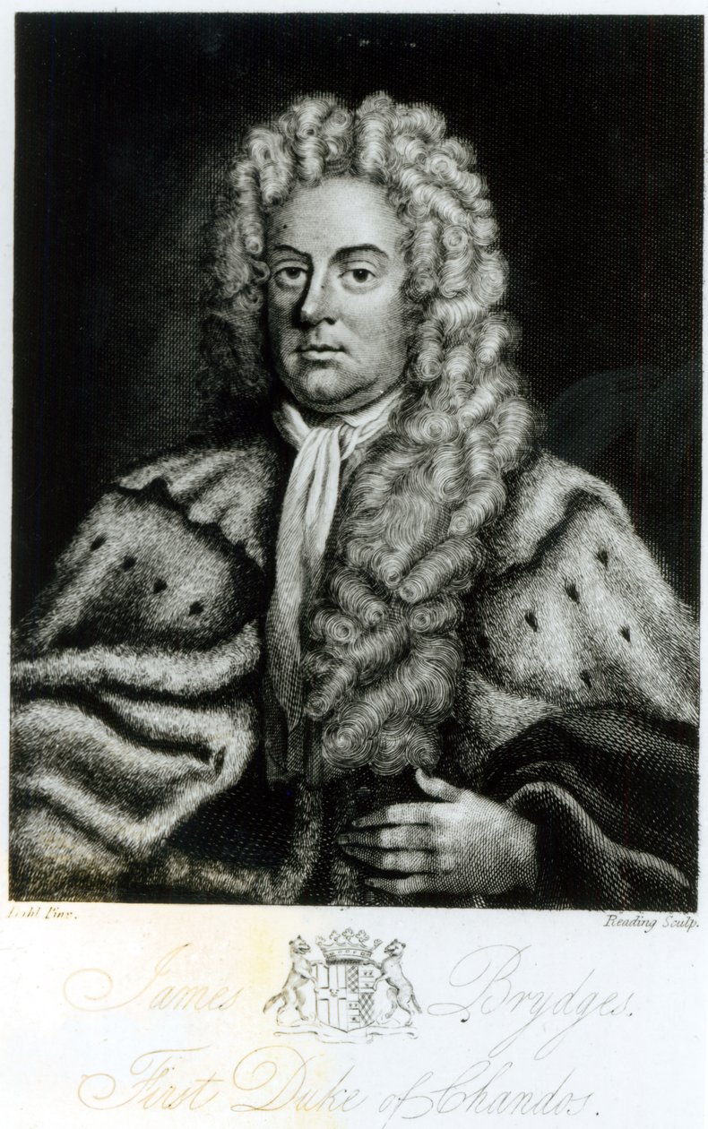 صورة لجيمس بريدجز ، أول دوق تشاندوس (1673-1744) ، منقوش بواسطة قراءة بورنت (fl. 1776-1822) بواسطة مايكل دال