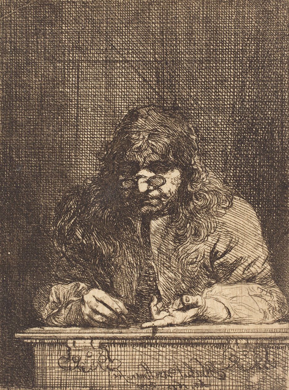رسم بورتريه ذاتي ، 1675 (النقش على ورق مسدود) بواسطة مايكل ليوبولد ويلمان