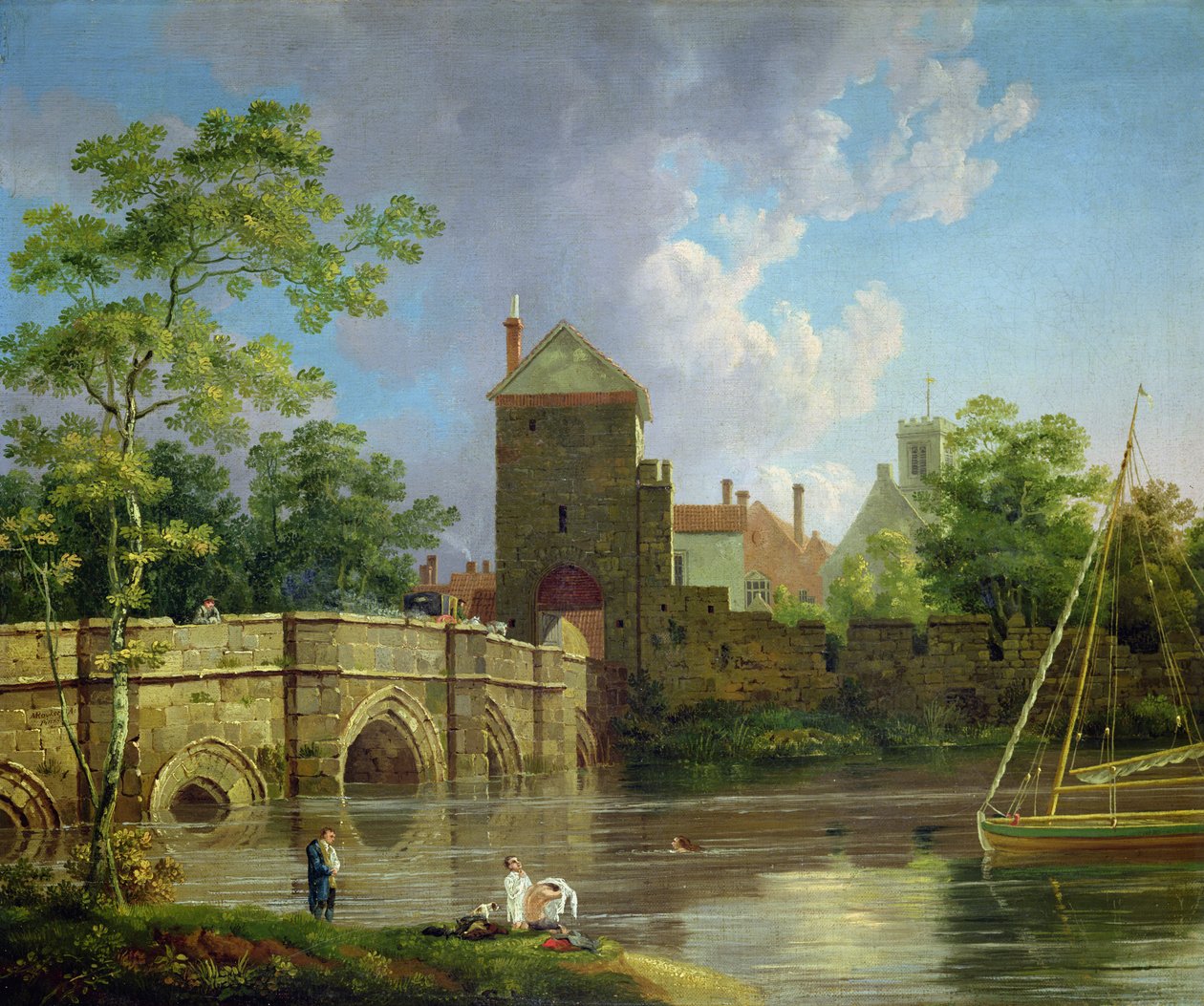 لايرثورب بوستيرن، يورك، حوالي عام 1769 (زيت على قماش) بواسطة مايكل (1743-1801) المغدور