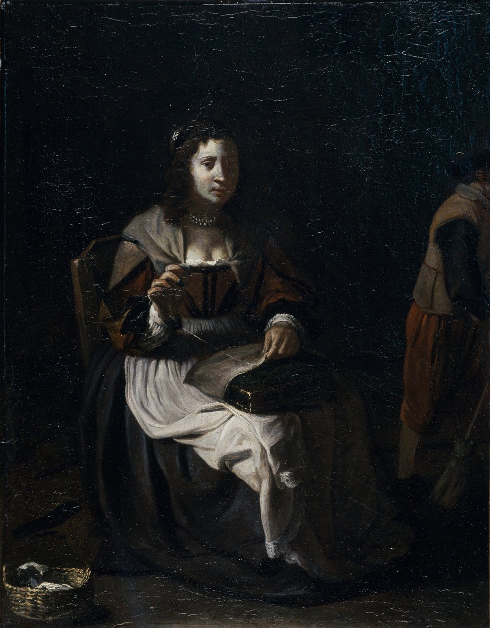 A woman sewing (oil on canvas) بواسطة مايكل (أتر. إلى) سويرتس