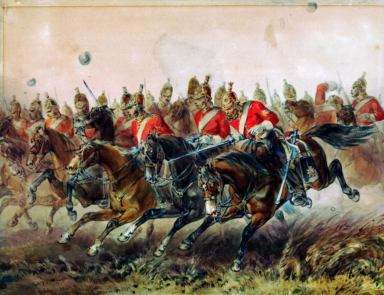 تهمة اللواء الخفيف خلال معركة بالاكلافا ، 1854 بواسطة مايكل أنجيلو هايز