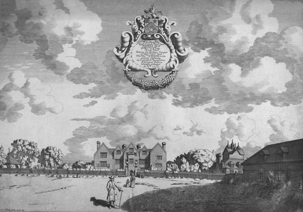 بنتلي هول بروسبكت الجنوبية ، c1686. بواسطة مايكل برغرز