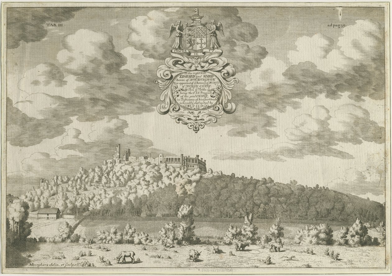 قلعة دودلي: نقش على لوح نحاسي ، بدون تاريخ [1653-1686] (طباعة) بواسطة مايكل برغرز