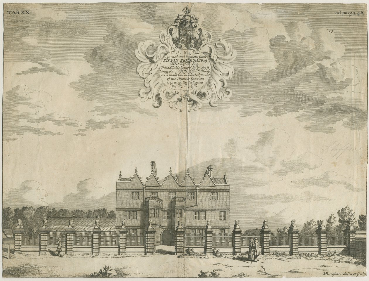 Forton - Aqualate Hall: نقش ، بدون تاريخ [1653-1686] (طباعة) بواسطة مايكل برغرز