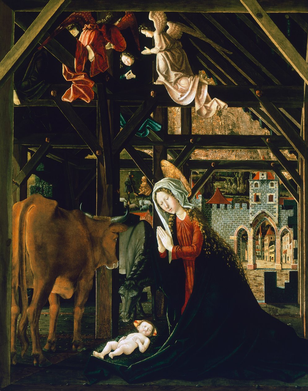 Nativity, from the St. Wolfgang Altarpiece بواسطة مايكل باشر