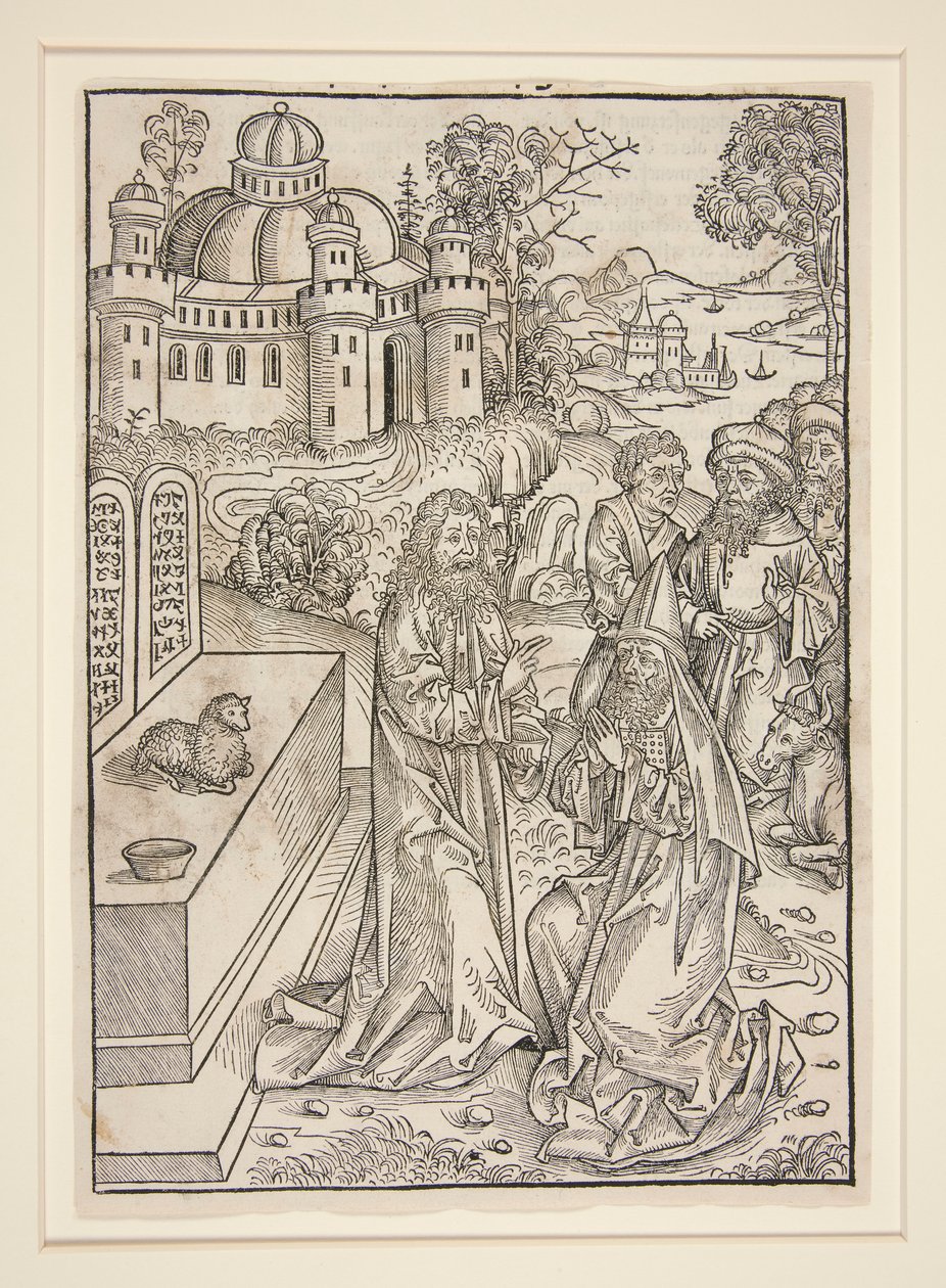 صفحة من ستيفان فريدولين ، حارس الكنز (نورمبرغ: أنطون كوبيرجر ، 1491) بواسطة مايكل ولجيموت