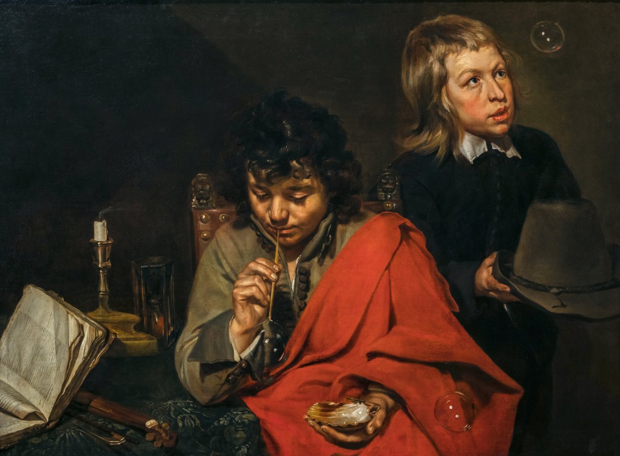 الأولاد نفخ الفقاعات ، حوالي 1640s (زيت على قماش) بواسطة مايكلينا واتير