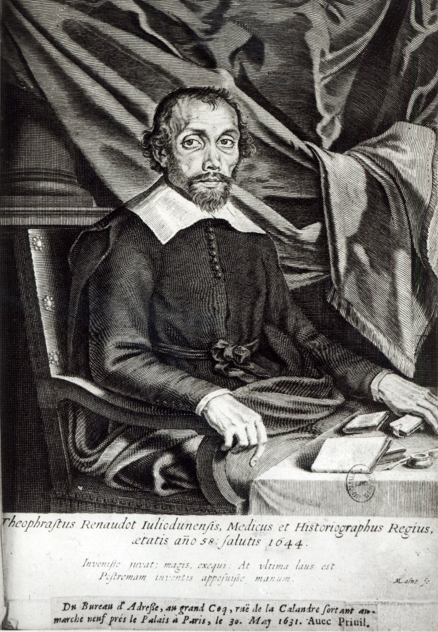 صورة ثيوفراست ريناودوت (1586-1653) العمر 58 ، 1644 بواسطة ميشيل لاسن