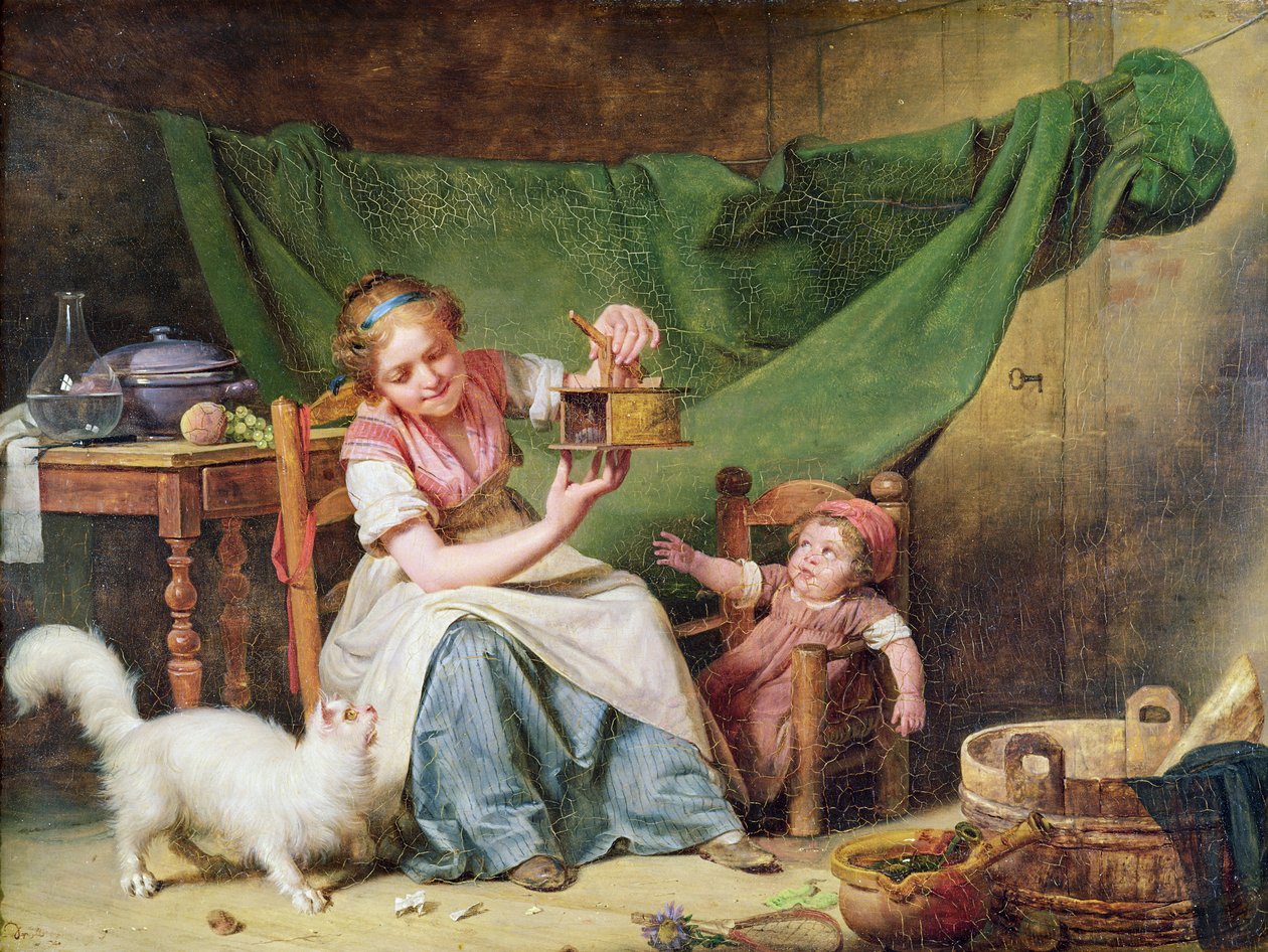 المرأة والماوس ، ج .1798 بواسطة ميشيل مارتن
