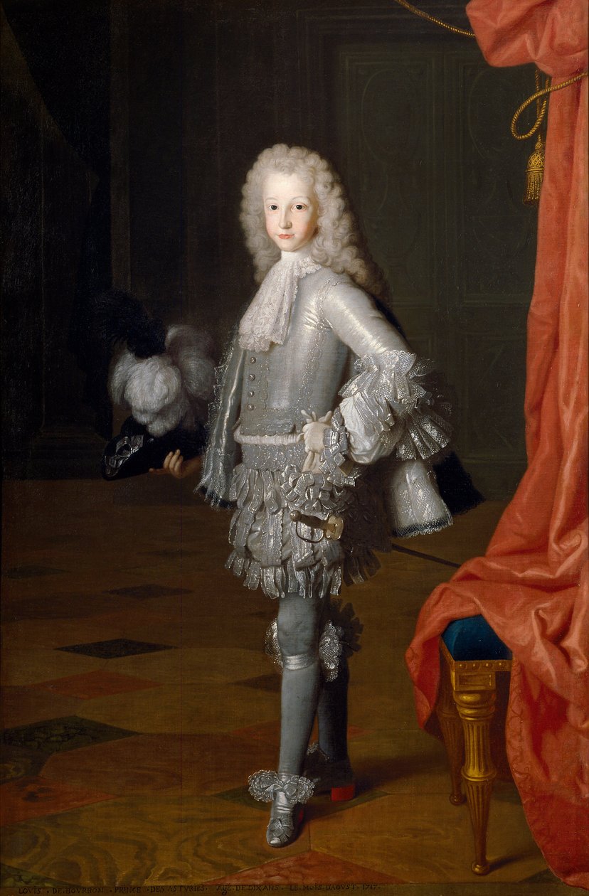 "" صورة لويس الأول ملك إسبانيا (1707-1724) "(لويس الأول بصفته أمير أستورياس) لوحة رسمها مايكل أنجلو هواسي (1680-1730) 1717 خافت 172 × 112 سم متحف ديل برادو ، مدريد بواسطة ميشيل أنجي هواس