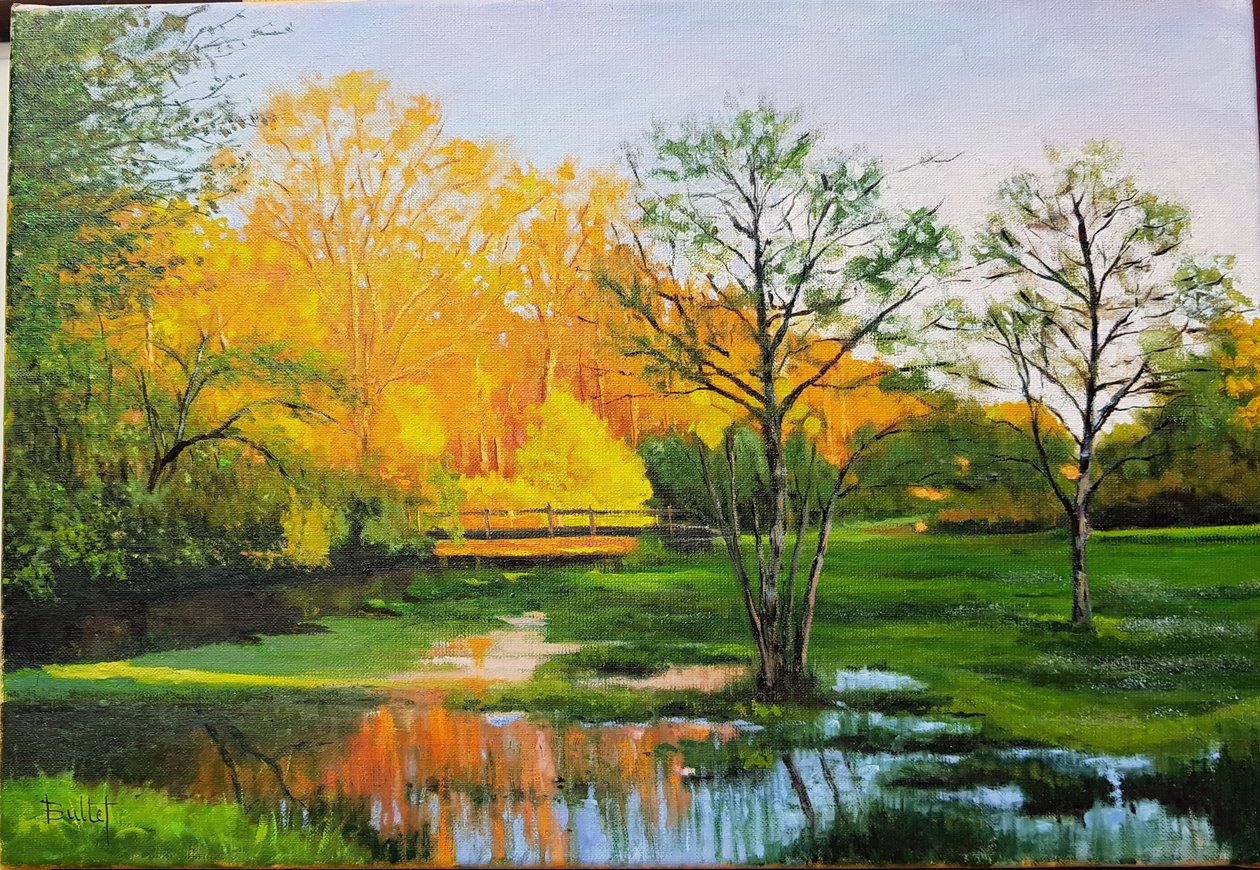 حقل غمرته المياه في جيروند (زيت على قماش) بواسطة 