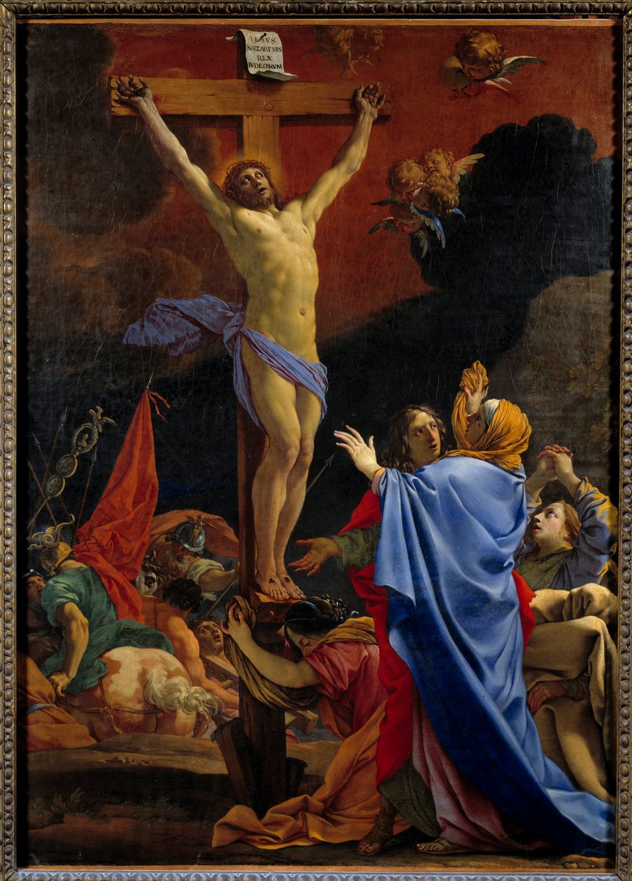 المسيح على الصليب. رسم ميشيل دوريني (1617-1665) بواسطة ميشيل دوريني