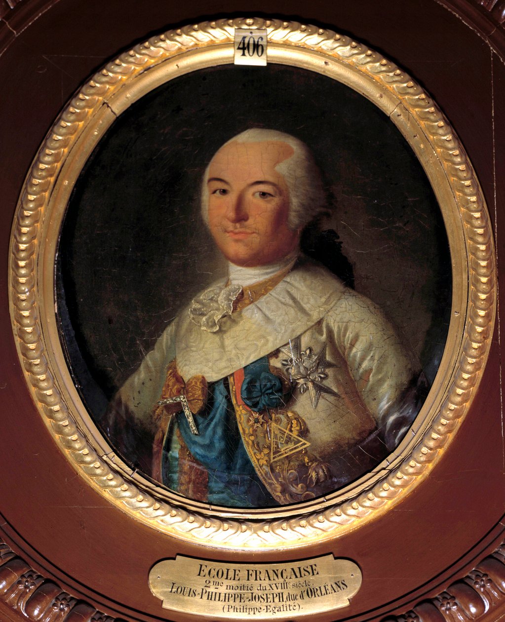 الثورة الفرنسية: "" صورة لفيليب إيجاليت (1747-1793) ، لويس فيليب الثاني جوزيف دورلينز ، دوق شارتر في زي كبير سيد فرانكس ماكون "" لوحة لميشيل غارنييه (1753-1819). 1777 شمس. 0،7x0،54 م. شانتيلي ، متحف كوندي بواسطة ميشيل غارنييه
