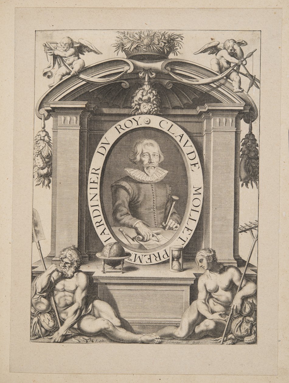 كلود موليت ، أول Jardinier du Roy ، من Theatre des Plans et Jardinages ، حانة. 1652 (نقش) بواسطة ميشيل لاسن