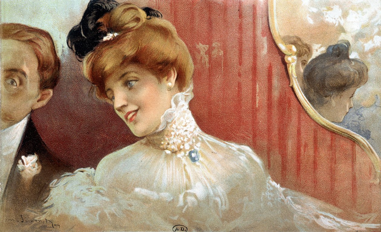 امرأة في الحفلة - كرومو. بواسطة Simondy بواسطة ميشيل سيمونيدي